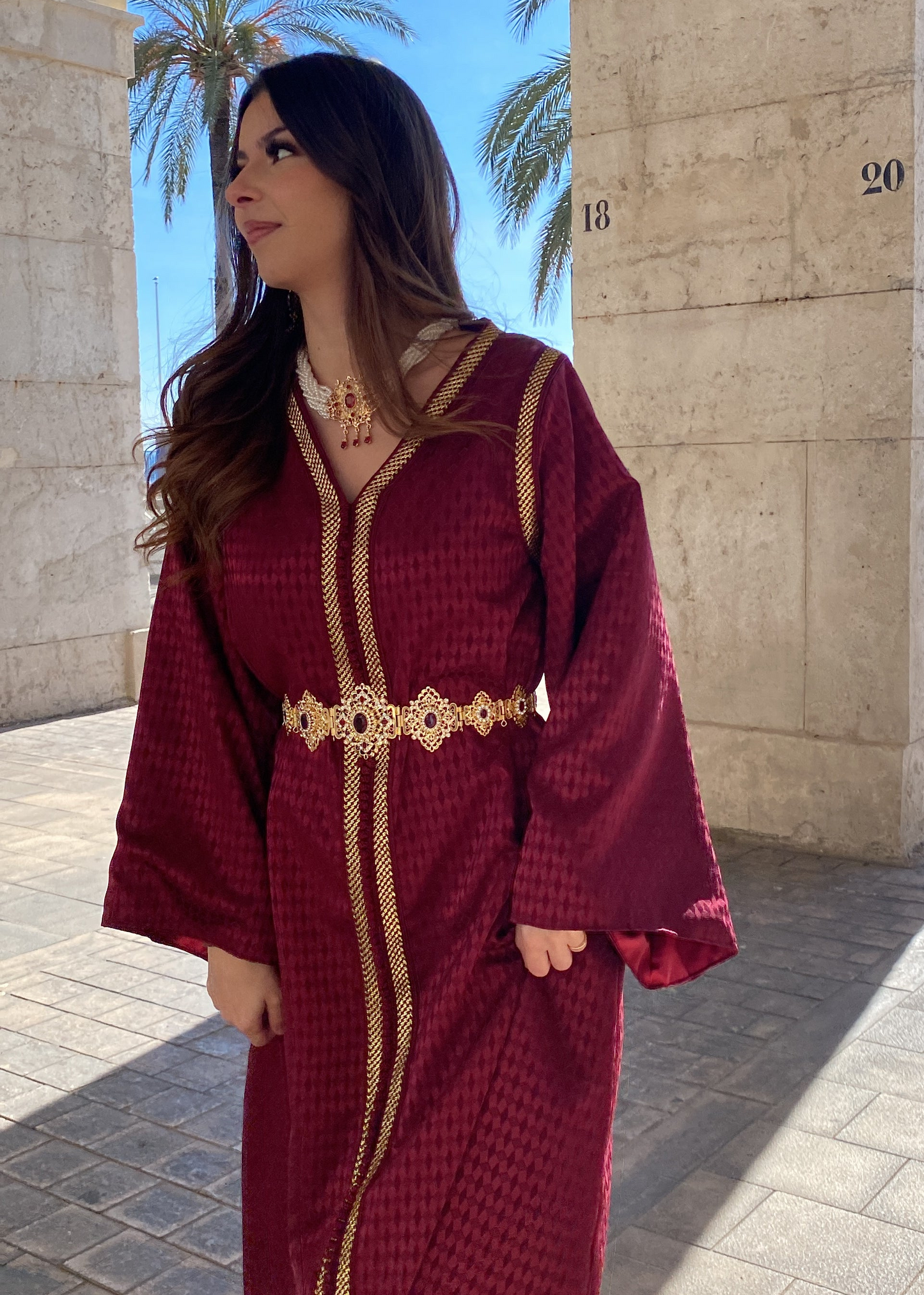 CAFTAN BORDEAU - MALAK