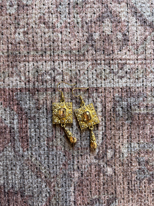 Boucles d'oreilles marron pastel