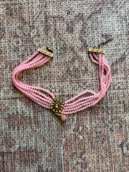 Ras de cou Rose pastel