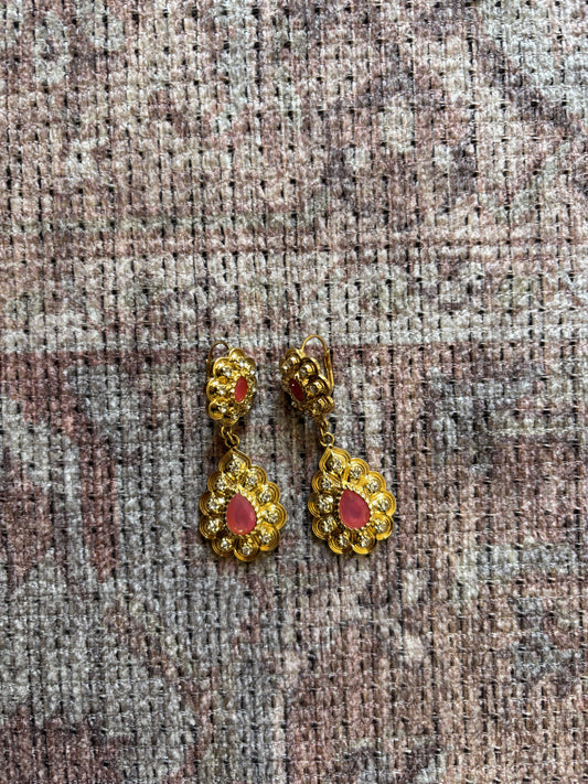 Boucles d'oreilles Rose Barbie